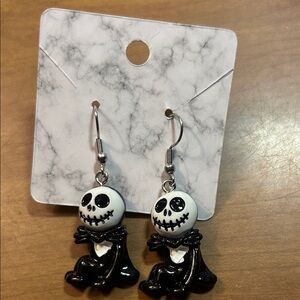 Black and White Skeleton Earrings
